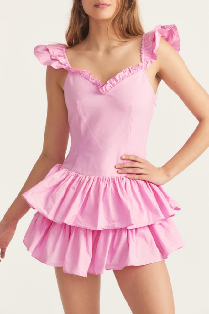 loveshackfancy pink dress